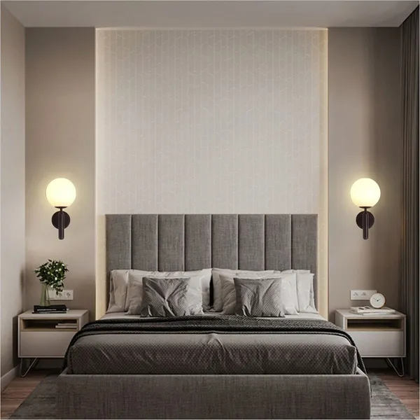 Black_Metal_Bedside_Wall_Light_Lamp_With_Glass_Shade_For_Bedroom,_Living_Room_Modern,_Restaurant,_Kitchen_Or_For_Home_Decoration._(With_Bulb,_)