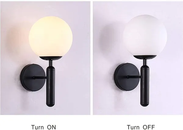 Black_Metal_Bedside_Wall_Light_Lamp_With_Glass_Shade_For_Bedroom,_Living_Room_Modern,_Restaurant,_Kitchen_Or_For_Home_Decoration._(With_Bulb,_)