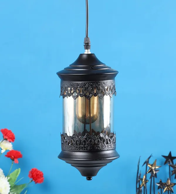 Black_Hanging_Lights_For_Living_Room/Pendant_Lights_For_Ceiling/Hanging_Lamps_For_Home_Decoration/Decorative_Hanging_Lights,Metal_(Blk_Antique,_Without_Bulb)