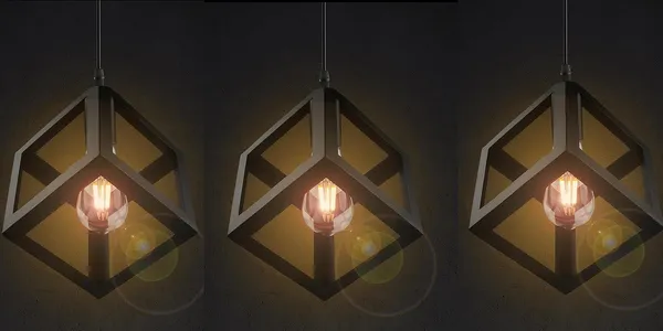 Black_Hanging_Lights_For_Living_Room/Lights_For_Ceiling/Hanging_Lamps_For_Home_Decoration/Decorative_Hanging_Lights,Metal_(M-04_Square_(Pack_Of_3),_With_Bulb)