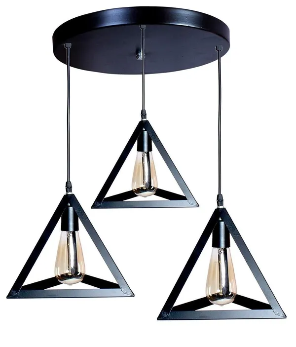 Black_Corded_Electric,Metal_Hanging_Pendant_Light,_(Without_Bulb)_(Triangle_Triple)