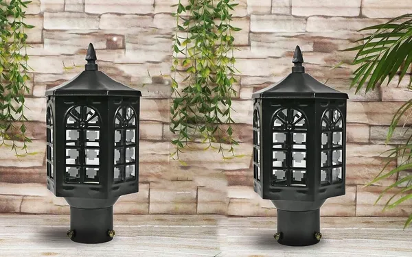 Black_Metal_And_Glass_Gate_Light_For_Home_Gate_Waterproof_|_Gate_Lamps_For_Main_Gate_|_Outdoor_Garden_Light_|_Pillar_Gate_Lights_(Pack_Of_2)_Bulb_Not_Included