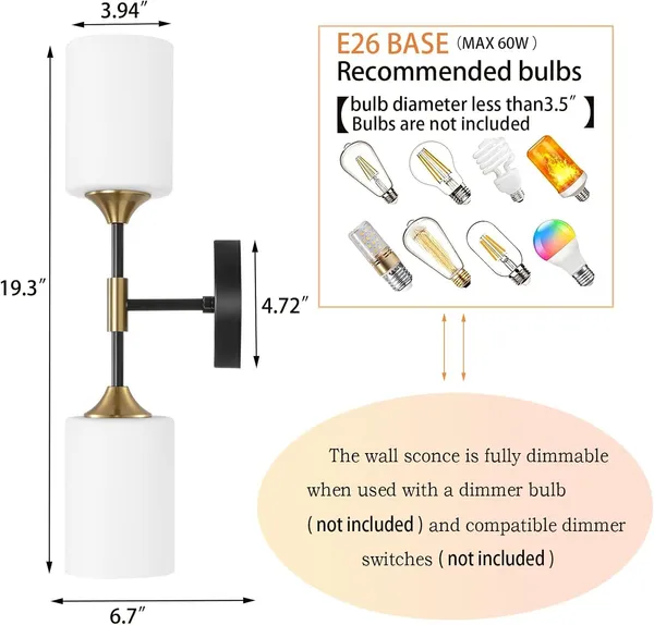 White_&_Gold_Metal_Wall_Light_For_Living_Room_Modern/Wall_Lamps_For_Bedroom/For_Living_Room/Wall_Lights_For_Home_Decoration/Bedside_Wall_Lamp/Wall_Lamp_Light_(Double,_Without_Bulb)