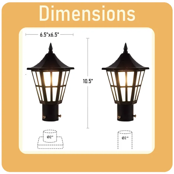 Black_Pillar_Outdoor_Main_Gate_Light_And_Fence_Decorative_Waterproof_Post_Lamp_For_Driveway_Entrance_Modern_And_Traditional_Home_(Gl_Hurricane,_)_Bulb_Not_Included