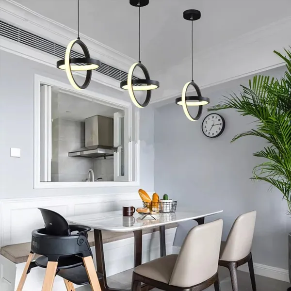 Black_Contemporary_Led_Pendant_Hanging_Light_Adjustable_Height,_Plastic_Unique_Interlocking_Design_Ideal_For_Kitchen,_Bedroom,_Dining_Room_And_Home_Decoration