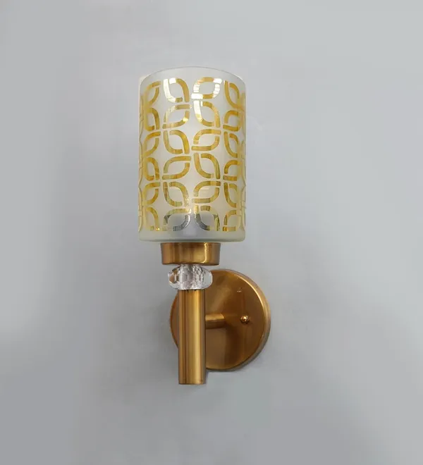 Multicolor_Wall_Mounted_Light_Fixture_With_Patterned_Glass_Stylish_Metal_Body_With_Crystal_Accent_Decorative_Sconce_Lighting_Wall_Light_Fixture_For_Living_Room_&_Home_Decor_(Without_Bulb)