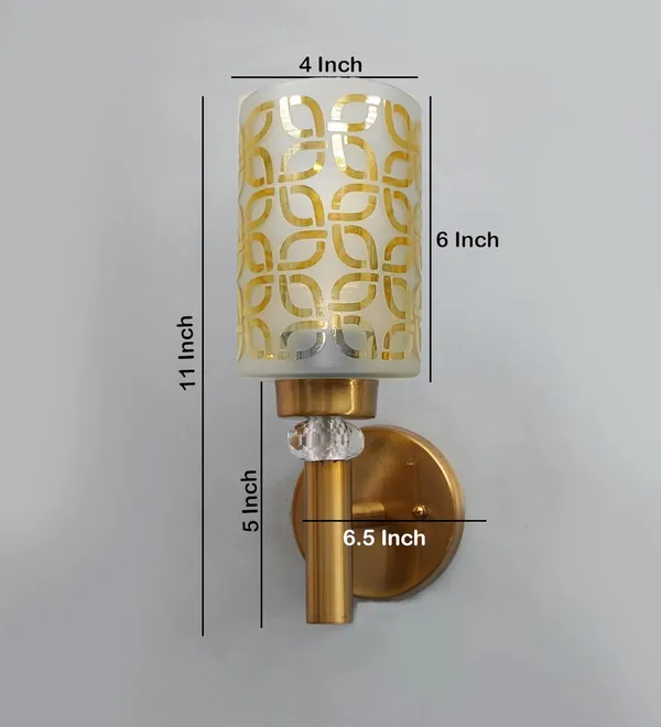 Multicolor_Wall_Mounted_Light_Fixture_With_Patterned_Glass_Stylish_Metal_Body_With_Crystal_Accent_Decorative_Sconce_Lighting_Wall_Light_Fixture_For_Living_Room_&_Home_Decor_(Without_Bulb)