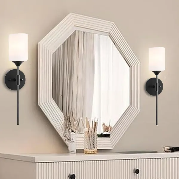 Black_Modern_Metal_Indoor_Wall_Lamp_With_Frosted_Glass_Shade_Set_Of_2_Minimalist_Wall_Sconce_Decorative_Lighting_Fixture_Ideal_For_Bedroom,_Living_Room,_Balcony,_And_Home_(Without_Bulb)