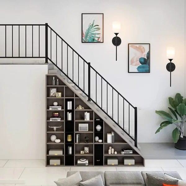 Black_Modern_Metal_Indoor_Wall_Lamp_With_Frosted_Glass_Shade_Set_Of_2_Minimalist_Wall_Sconce_Decorative_Lighting_Fixture_Ideal_For_Bedroom,_Living_Room,_Balcony,_And_Home_(Without_Bulb)