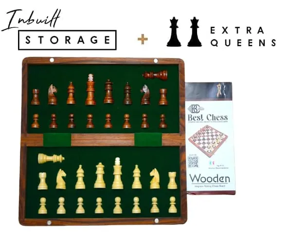 Maple_wood_12_Inch_Wooden_Handcrafted_Magnetic_Foldable_Chess_Board_Set_With_FREE_EXTRA_QUEENS
