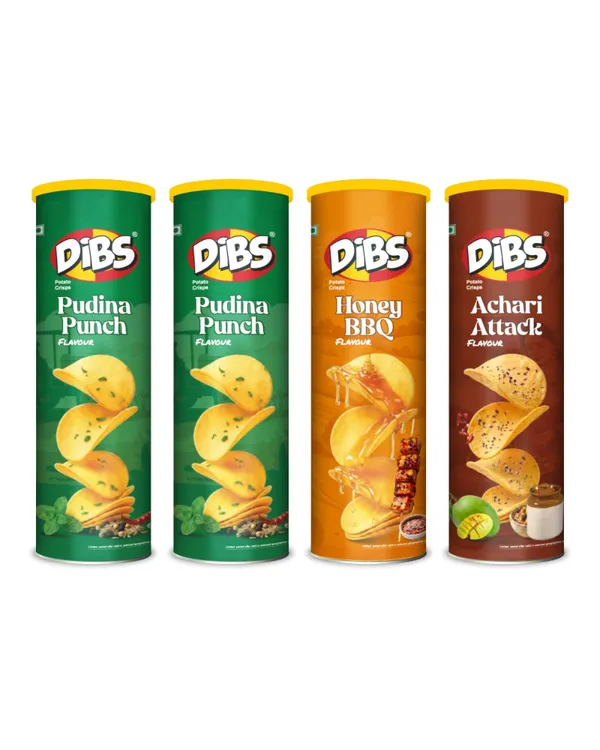 Potato_Chips_-_Combo_of_4_(Honey_BBQ_x_1,_Pudina_Punch_x_2,_Achari_Attack_x_1)_Thin_Crunchy_Crispy_Snack_|_(4_x_102_G)