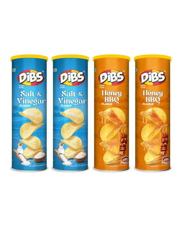 Dibs_Potato_Chips_-_Combo_of_4_(Salt_&_Vinegar_x_2,_Honey_BBQ_x_2)_Thin_Crunchy_Crispy_Snack_|_(4_x_102_G)