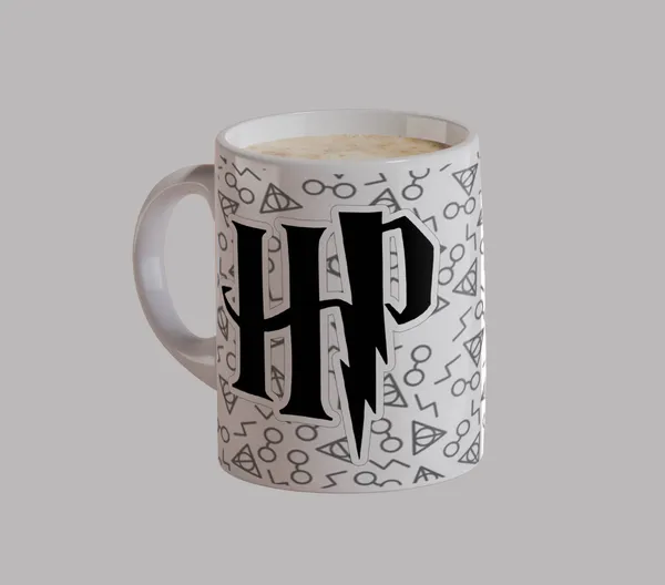 White_Mystical_Wizard_Lightning_Coffee_Mug_Iconic_Glasses_&_Scar_Design