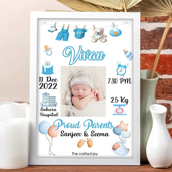 Customizable_Color_Personalized_Baby_Boy_Birth_Stats_Frame_Custom_Name,_Photo,_Date,_Weight_&_Time_|_Newborn_Keepsake_Gift_(9.5_X_12.5_Inch)