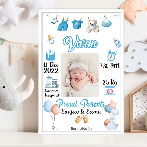 Customizable_Color_Personalized_Baby_Boy_Birth_Stats_Frame_Custom_Name,_Photo,_Date,_Weight_&_Time_|_Newborn_Keepsake_Gift_(9.5_X_12.5_Inch)