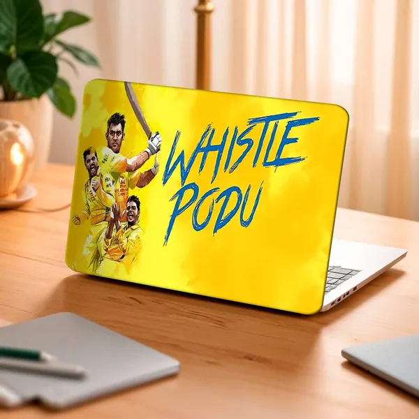 Csk_Whistle_Podu_Printed_Laptop_Skin