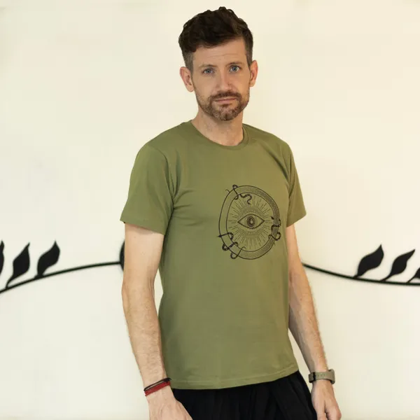 Olive_Mystical_Snake_Unisex_T_Shirt