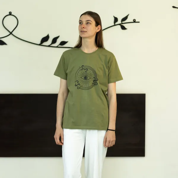 Olive_Mystical_Snake_Unisex_T_Shirt