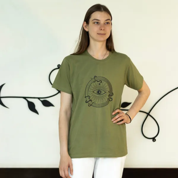 Olive_Mystical_Snake_Unisex_T_Shirt