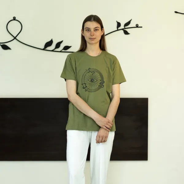 Olive_Mystical_Snake_Unisex_T_Shirt