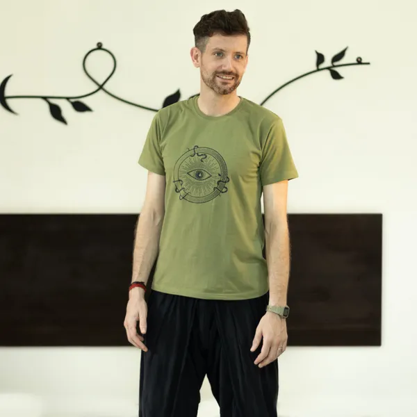 Olive_Mystical_Snake_Unisex_T_Shirt