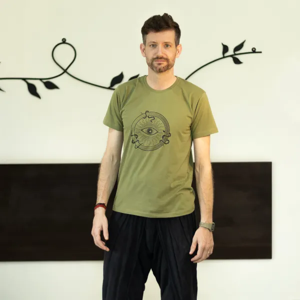 Olive_Mystical_Snake_Unisex_T_Shirt