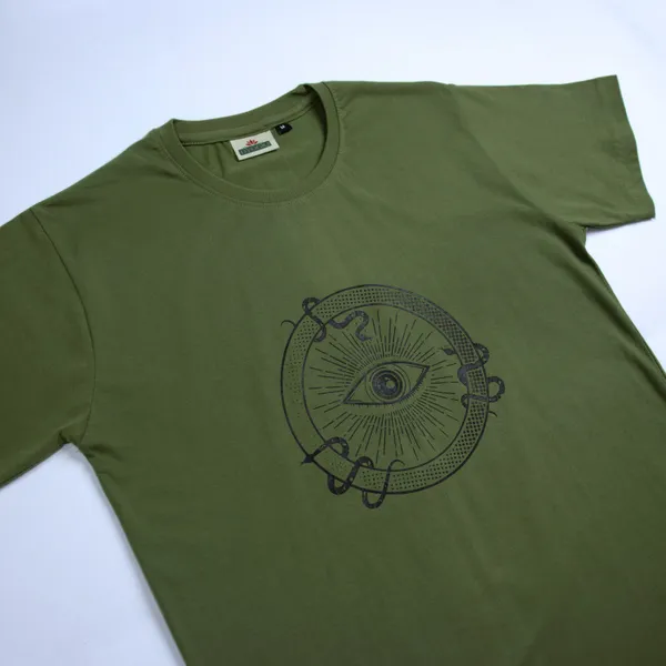 Olive_Mystical_Snake_Unisex_T_Shirt
