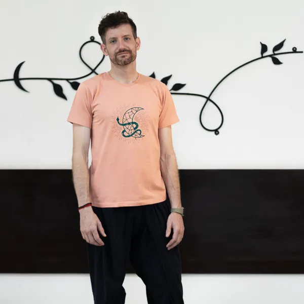 Dusty_Pink_Mystical_Snake_Unisex_T_Shirt