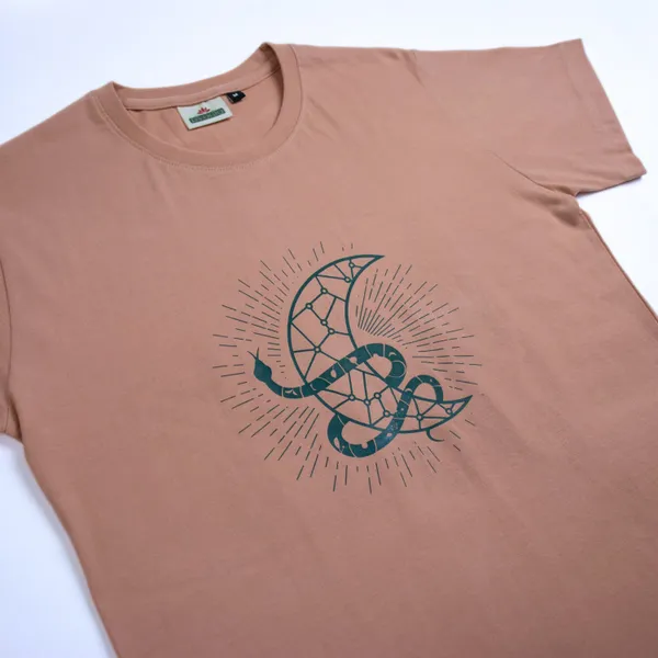 Dusty_Pink_Mystical_Snake_Unisex_T_Shirt