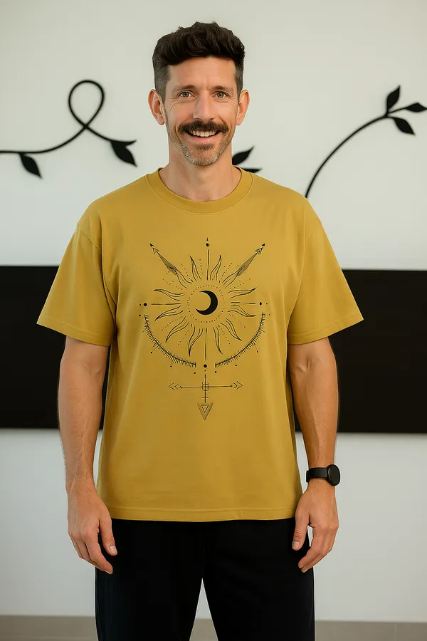 Musturd_Yellow_Sun_Moon_Unisex_Oversized_T_Shirt