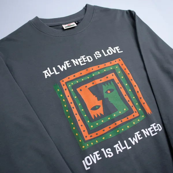 Gray_All_We_Need_Is_Love_Unisex_Steel_Sweatshirt