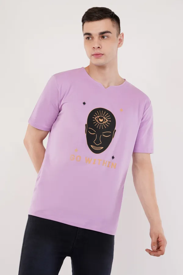 Lavender_Go_Within_Unisex_Ghumat_Neck_Tshirt