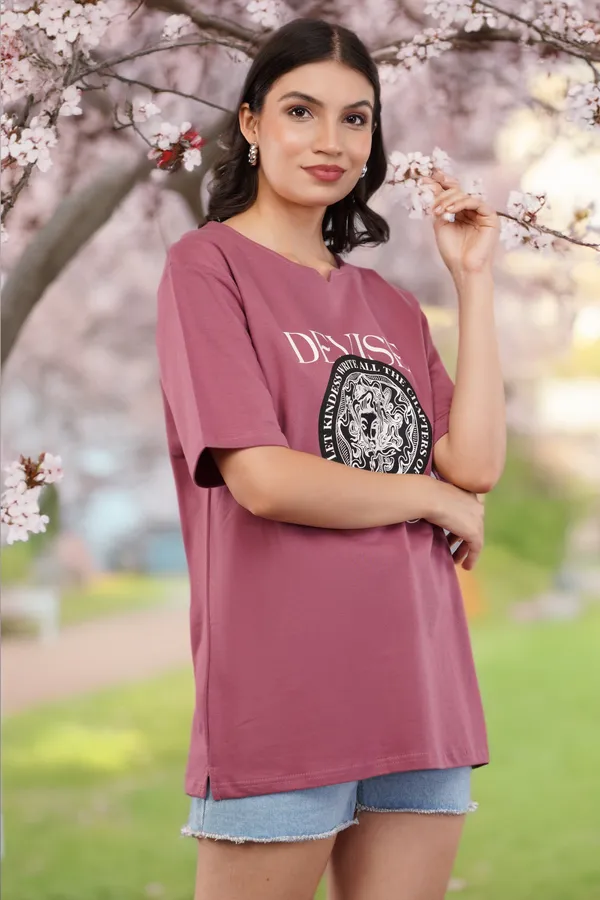 Rust_Pink_Devise_Unisex_Ghumat_Neck_Tshirt