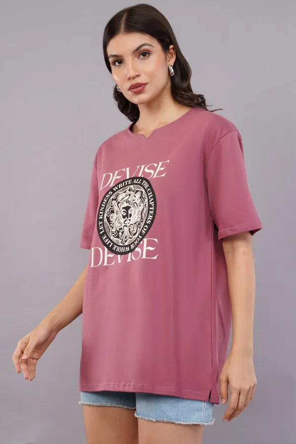 Rust_Pink_Devise_Unisex_Ghumat_Neck_Tshirt