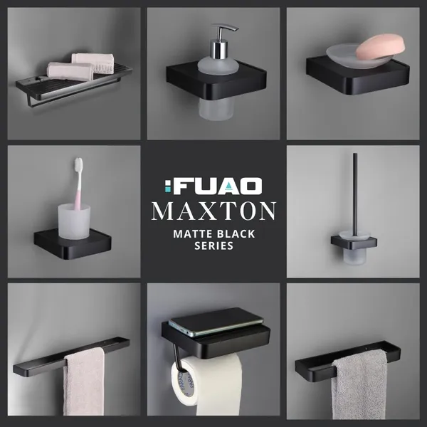 Matte_Black_Wall_Mounted_Heavy_Duty_Rust_&_Corrosion_Free_Aluminium_Towel_Bar_With_10_Years_Of_Warranty