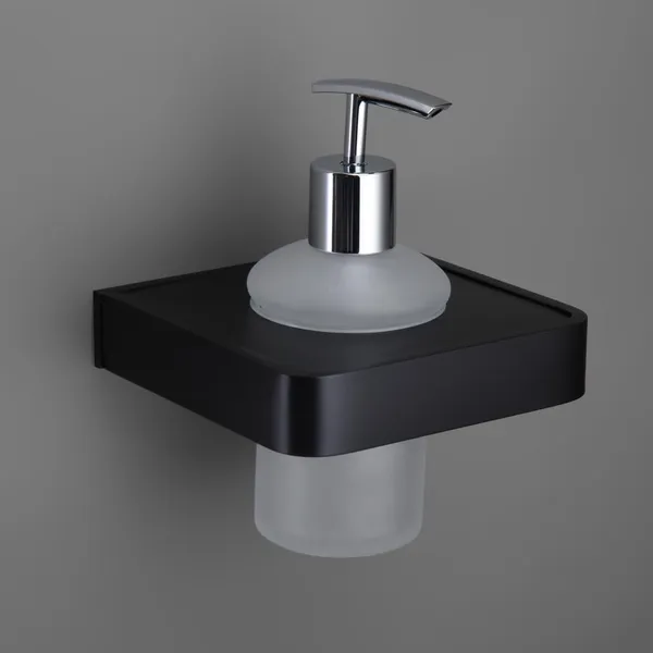 Matte_Black_Wall_Mounted_Heavy_Duty_Rust_&_Corrosion_Free_Aluminium_Soap_Dispenser_With_10_Years_Of_Warranty