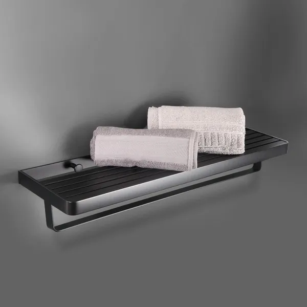 Matte_Black_Wall_Mounted_Heavy_Duty_Rust_&_Corrosion_Free_Aluminium_Towel_Rack_With_10_Years_Of_Warranty