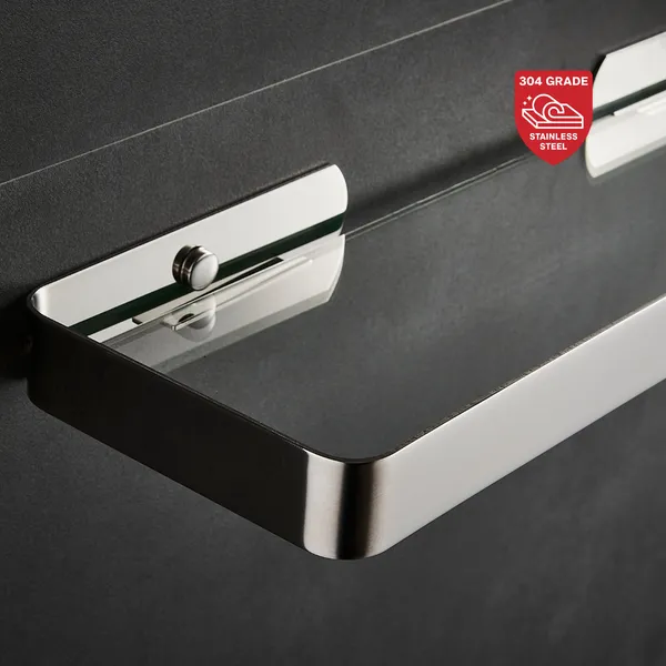FUAO_Premium_Luxury_Bathroom_Glass_Shelf_Wall_Mounted_|_SUS_304_Grade_Frame_|_Toughened_Glass_|_100%_Rust_Proof_Shower_&_Washbasin_Shelf_|_Chrome,_Gold,_Rose_Gold_&_Matte_Black_(1,_Chrome)