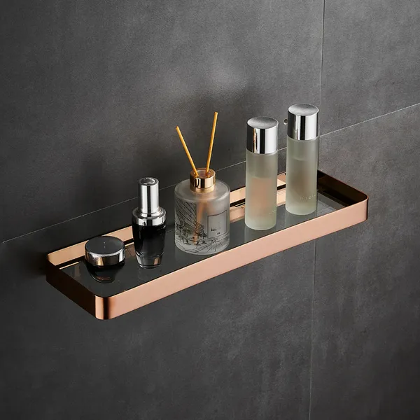 FUAO_Premium_Luxury_Bathroom_Glass_Shelf_Wall_Mounted_|_SUS_304_Grade_Frame_|_Toughened_Glass_|_100%_Rust_Proof_Shower_&_Washbasin_Shelf_|_Chrome,_Gold,_Rose_Gold_&_Matte_Black_(1,_Rosegold)