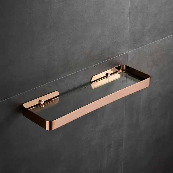 FUAO_Premium_Luxury_Bathroom_Glass_Shelf_Wall_Mounted_|_SUS_304_Grade_Frame_|_Toughened_Glass_|_100%_Rust_Proof_Shower_&_Washbasin_Shelf_|_Chrome,_Gold,_Rose_Gold_&_Matte_Black_(1,_Rosegold)