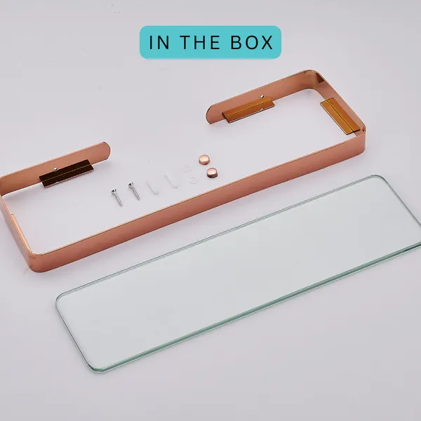 FUAO_Premium_Luxury_Bathroom_Glass_Shelf_Wall_Mounted_|_SUS_304_Grade_Frame_|_Toughened_Glass_|_100%_Rust_Proof_Shower_&_Washbasin_Shelf_|_Chrome,_Gold,_Rose_Gold_&_Matte_Black_(1,_Rosegold)