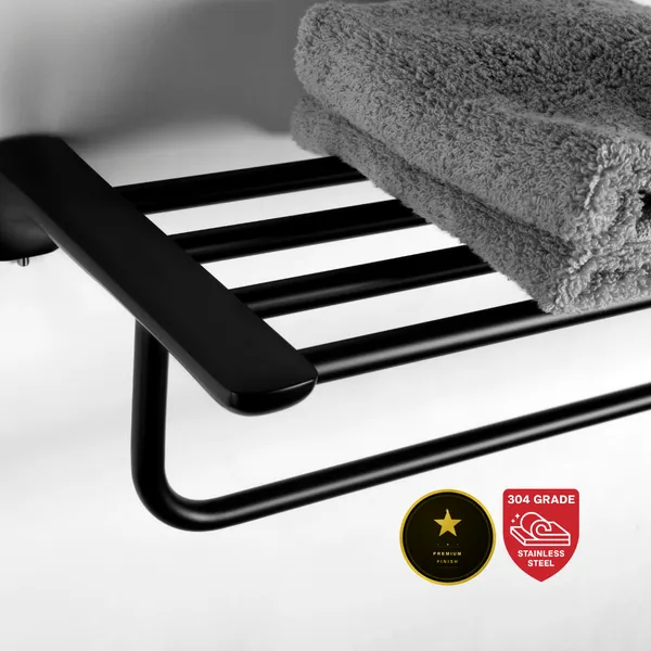 FUAO_Wall_Mounted_Bathroom_Towel_Rack_with_Top_Shelf_&_Hanging_Bar_|_SUS_304_Grade_Stainless_Steel_|_100%_Rust_Proof_|_Matte_Black,_Chrome_&_Rose_Gold_|_Premium_Hotel_Style_Organiser_(1,_Matte_Black)