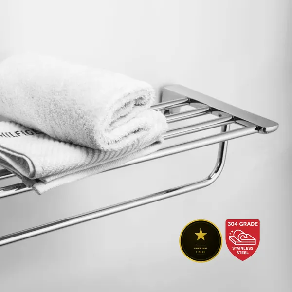 FUAO_Wall_Mounted_Bathroom_Towel_Rack_with_Top_Shelf_&_Hanging_Bar_|_SUS_304_Grade_Stainless_Steel_|_100%_Rust_Proof_|_Matte_Black,_Chrome_&_Rose_Gold_|_Premium_Hotel_Style_Organiser_(1,_Chrome)