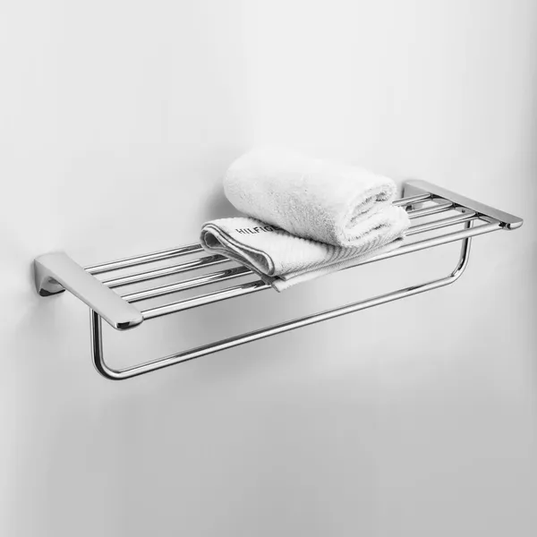FUAO_Wall_Mounted_Bathroom_Towel_Rack_with_Top_Shelf_&_Hanging_Bar_|_SUS_304_Grade_Stainless_Steel_|_100%_Rust_Proof_|_Matte_Black,_Chrome_&_Rose_Gold_|_Premium_Hotel_Style_Organiser_(1,_Chrome)