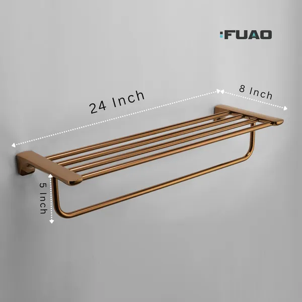 FUAO_Wall_Mounted_Bathroom_Towel_Rack_with_Top_Shelf_&_Hanging_Bar_|_SUS_304_Grade_Stainless_Steel_|_100%_Rust_Proof_|_Matte_Black,_Chrome_&_Rose_Gold_|_Premium_Hotel_Style_Organiser_(1,_Rosegold)
