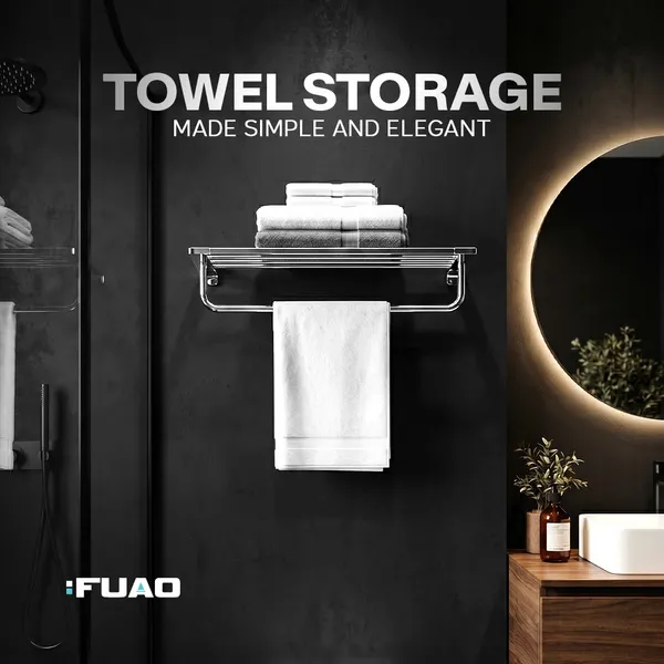 FUAO_Wall_Mounted_Bathroom_Towel_Rack_with_Top_Shelf_&_Hanging_Bar_|_SUS_304_Grade_Stainless_Steel_|_100%_Rust_Proof_|_Matte_Black,_Chrome_&_Rose_Gold_|_Premium_Hotel_Style_Organiser_(1,_Rosegold)