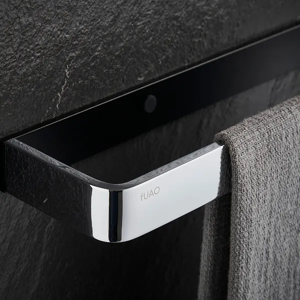 FUAO_Maxton_Series_Towel_Ring_|_Wall_Mounted,_Rust_Proof_&_Corrosion_Free,_Heavy-Duty_Bathroom_Hand_Towel_Holder_|_Elegant_Modern_Design_|_Chrome,_Brushed_Gold_&_Matte_Black_(Chrome_Glossy)