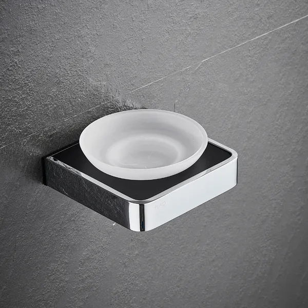 FUAO_Maxton_Series_Soap_Dish_Wall_Mounted,_Rust_Proof_&_Corrosion_Free,_Heavy-Duty_Bathroom_Soap_Holder_|_Modern_&_Space-Saving_|_Chrome,_Brushed_Gold_&_Matte_Black_(Chrome_Glossy)