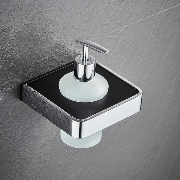 FUAO_Maxton_Series_Soap_Dispenser,_Wall_Mounted,_Rust_Proof_&_Corrosion_Free,_Heavy-Duty_Bathroom_Liquid_Soap_Pump_|_Chrome,_Brushed_Gold_&_Matte_Black_(Chrome_Glossy)