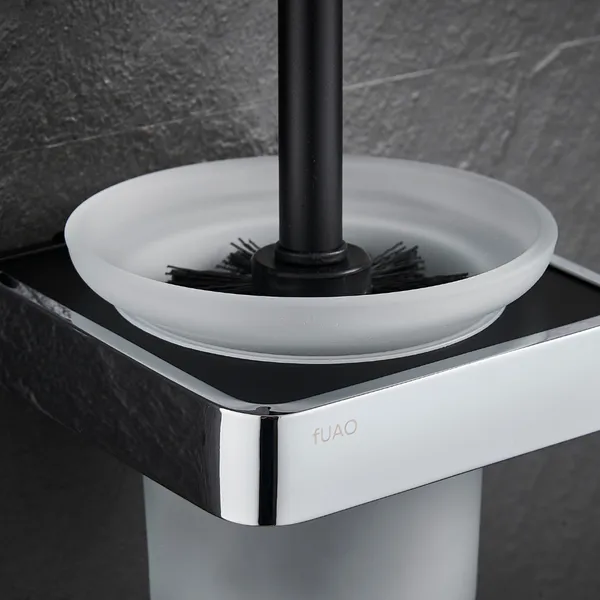 FUAO_Maxton_Series_Toilet_Brush_Holder,_Wall_Mounted,_Rust_Proof_&_Corrosion_Free,_Heavy-Duty_Bathroom_Cleaner_Holder,_Hygienic_&_Space-Saving_(Chrome_Glossy)